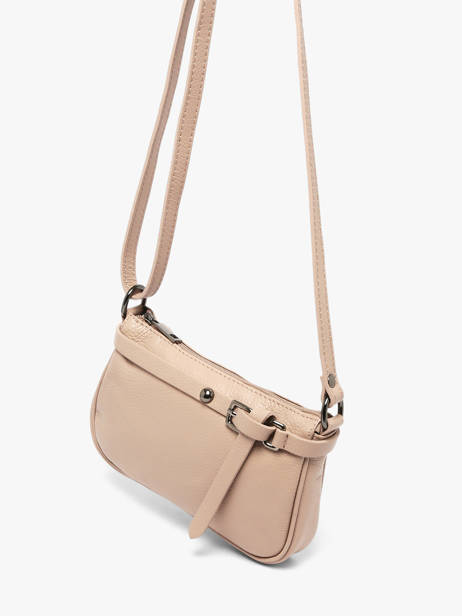 Cross Body Tas Caviar Leder Milano Beige caviar G1421N ander zicht 2